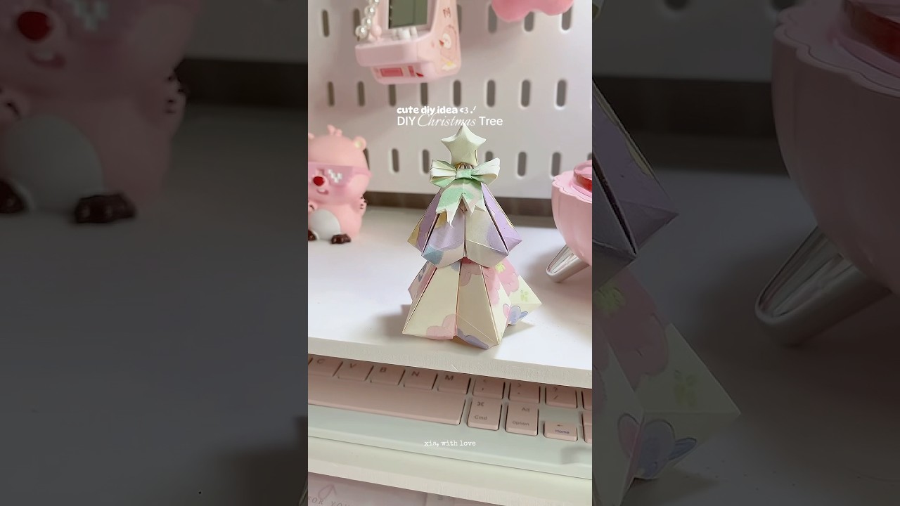 Cute Paper DIY Idea I Paper Christmas Tree with Paper Star such a cutesy! ✨ 