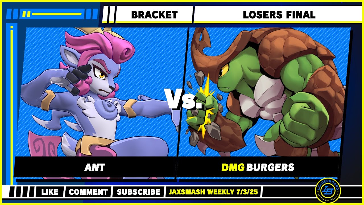 JaxSmash Weekly 7/3/25 - Losers Final - Ant (Absa) VS Burgers (Kragg) - Rivals of Aether 2 - ROA2