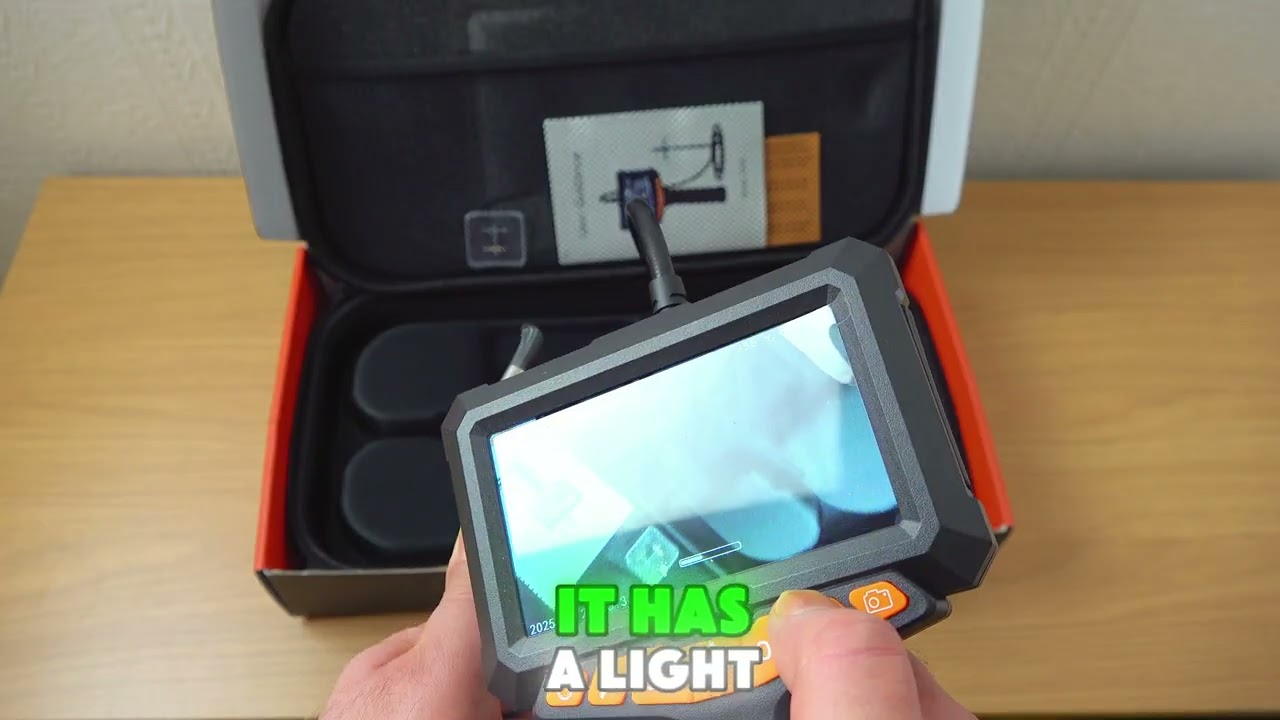 Endoscope inspection camera with light