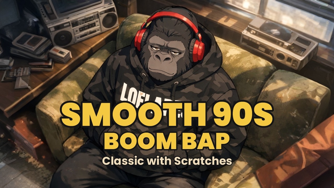 🐒 Smooth 90s Boom Bap 🎧 | Classic Hip-Hop Beats with Soft Scratches & Soulful Vibes 📼