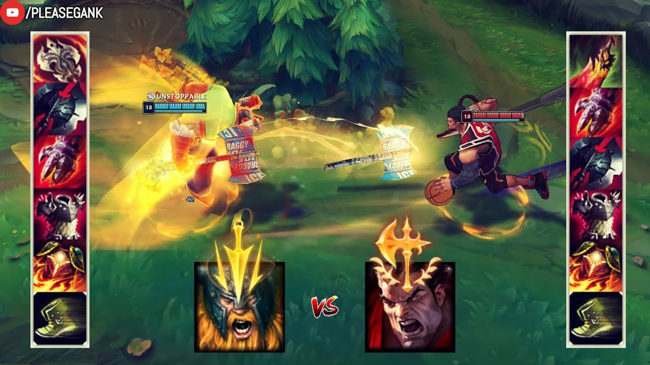 DARIUS vs OLAF' FULL BUILD FIGHT! League of Legends