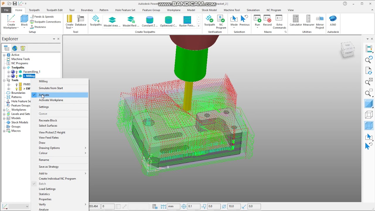 Autodesk Powermill Exercise 3 of 7 - L Bracket Machining (Vortex Milling)