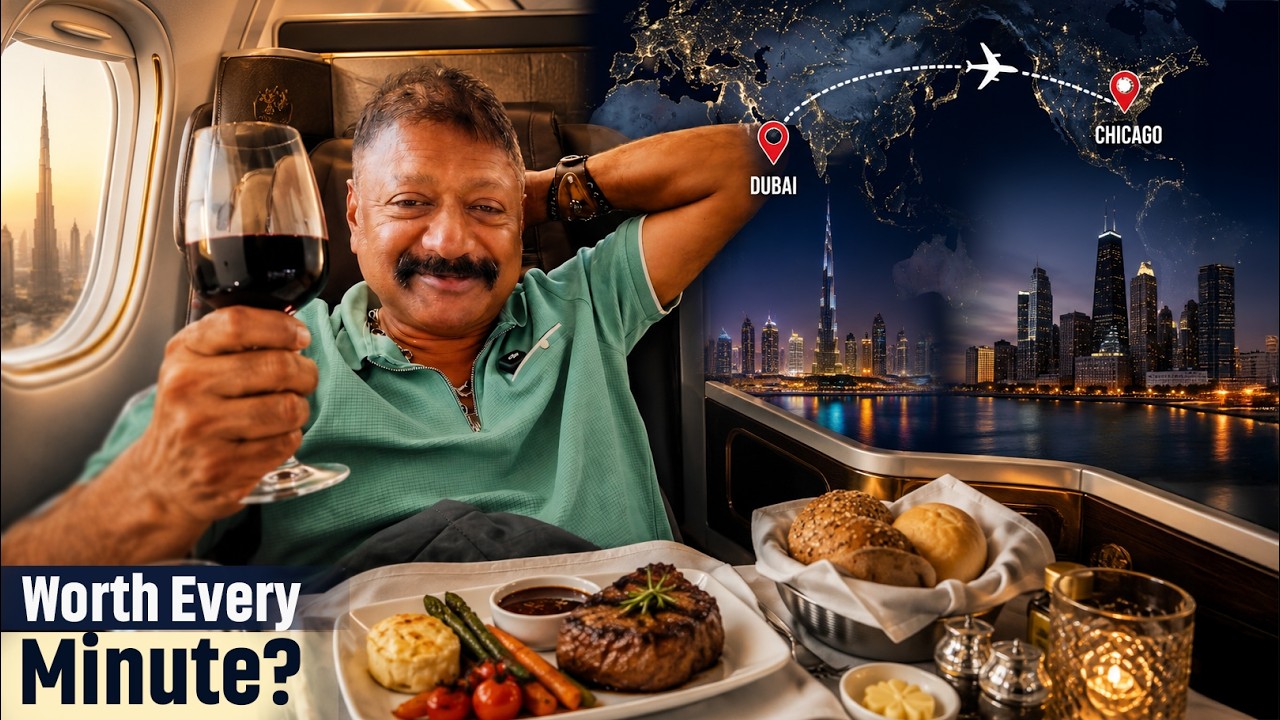 Dubai to Chicago ✈️ | 14-Hour Flight Experience 🇦🇪➡️🇺🇸