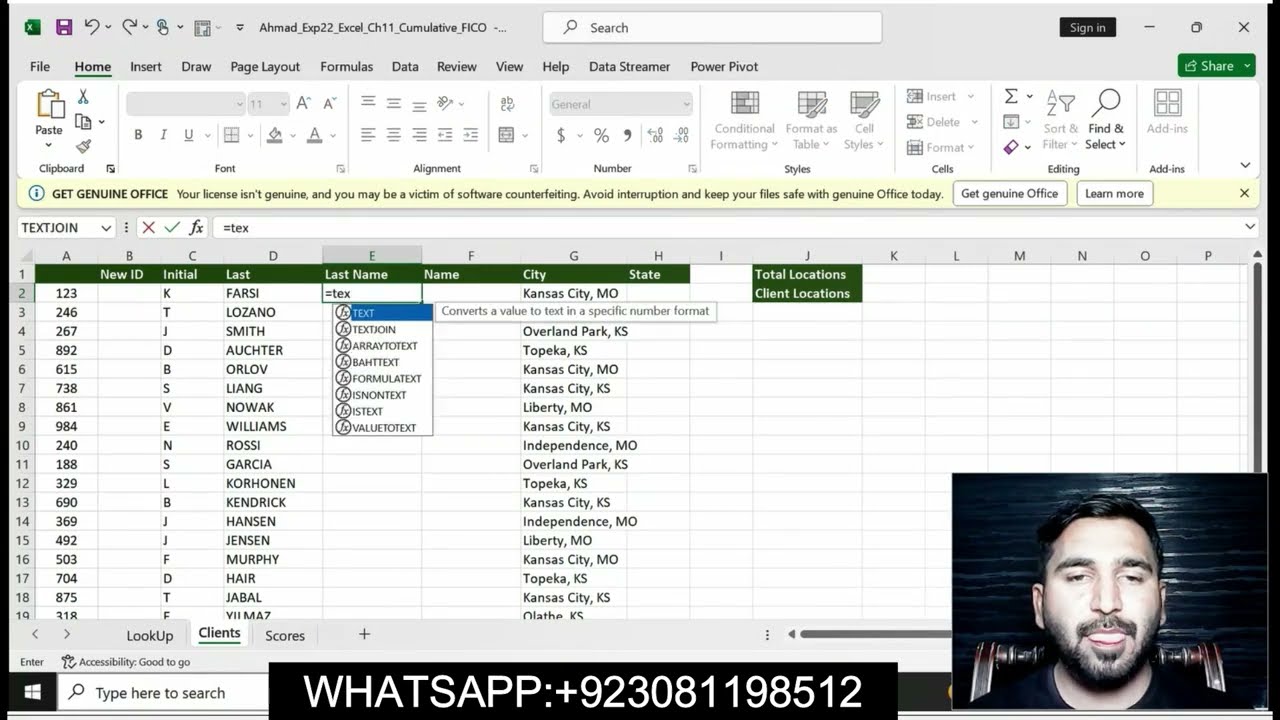 Exp22_Excel_Ch11_Cumulative - Client FICO Scores | Excel_Ch11_Cumulative - Client FICO Scores