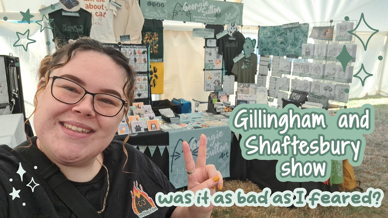 Selling my art at the Gillingham and Shaftesbury 2025 🐈 How bad did it go?🐈 Market Vlog