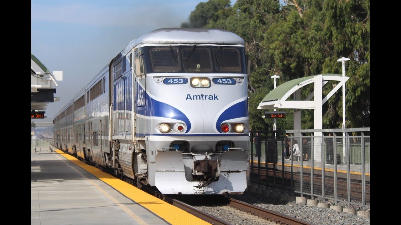 Amtrak, Metrolink, and BNSF trains in Orange County - Fall 2018