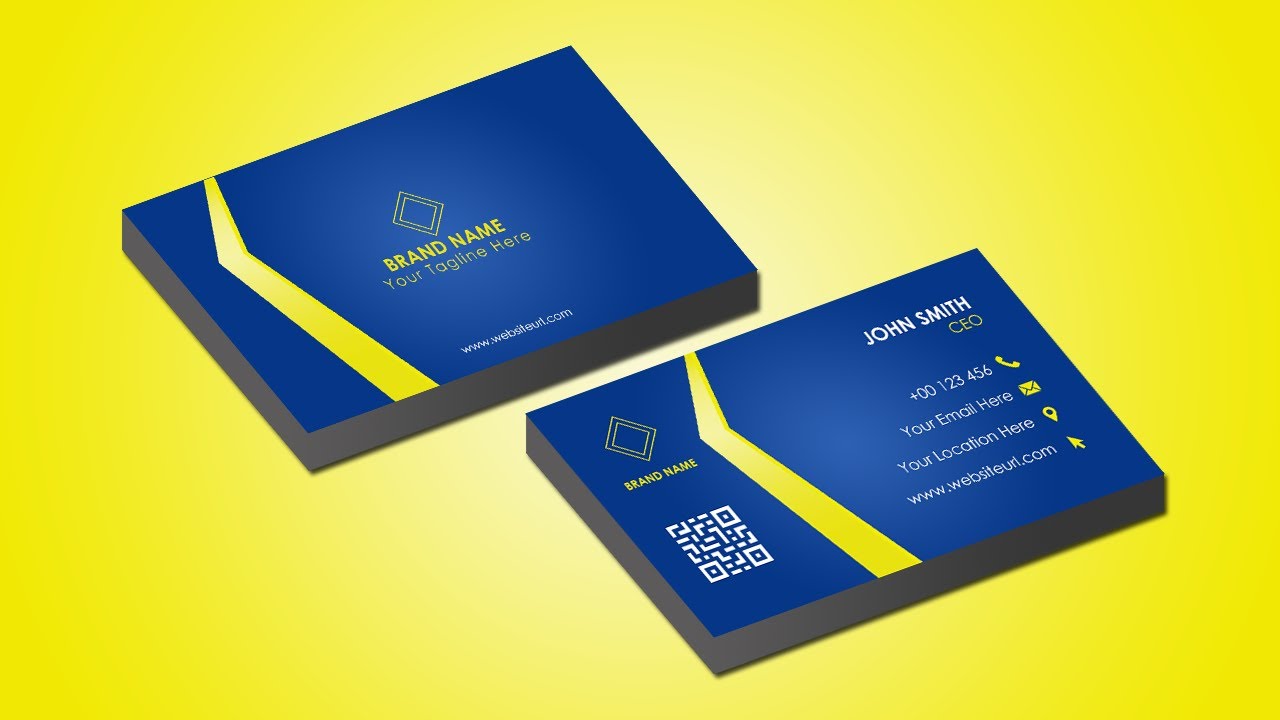How to Create Business Card Design in Photoshop | Visiting Card Photoshop Tutorial| InformationSlice
