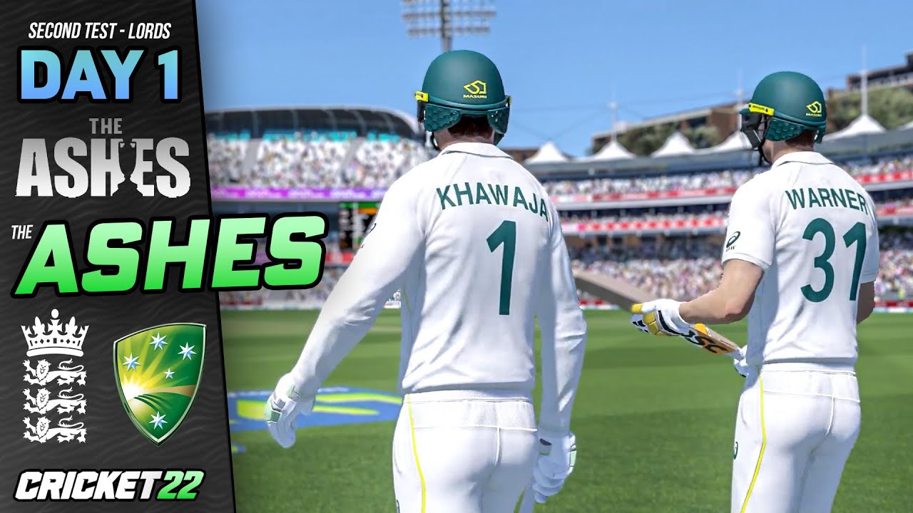 THE ASHES - Second Test - Lords Day 1 (Cricket 22)