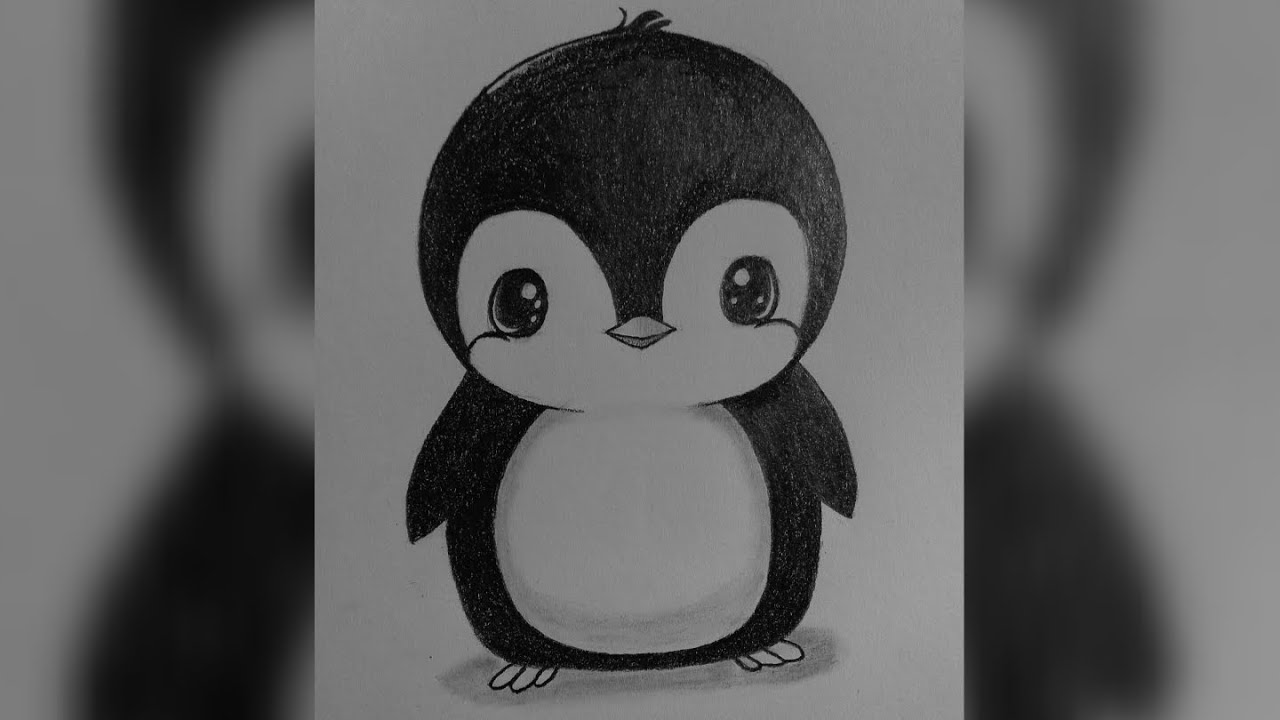 How to Draw a Cute Penguin Step by Step |for Beginners/كيف ترسم بطريقاً كيوت خطوة بخطوة | للمبتدئين 