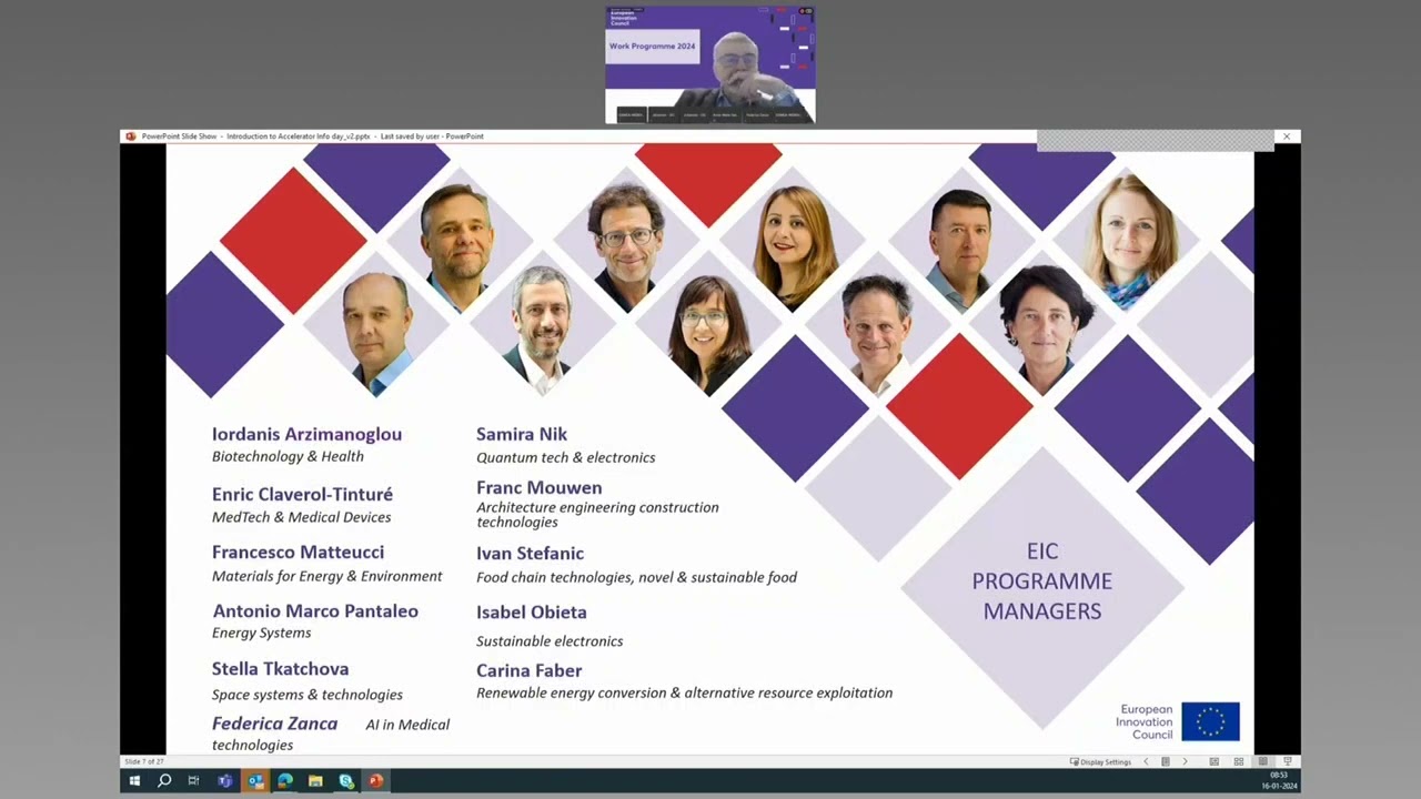 Opening - EIC Accelerator Challenges Info Day (EIC Work Programme 2024)