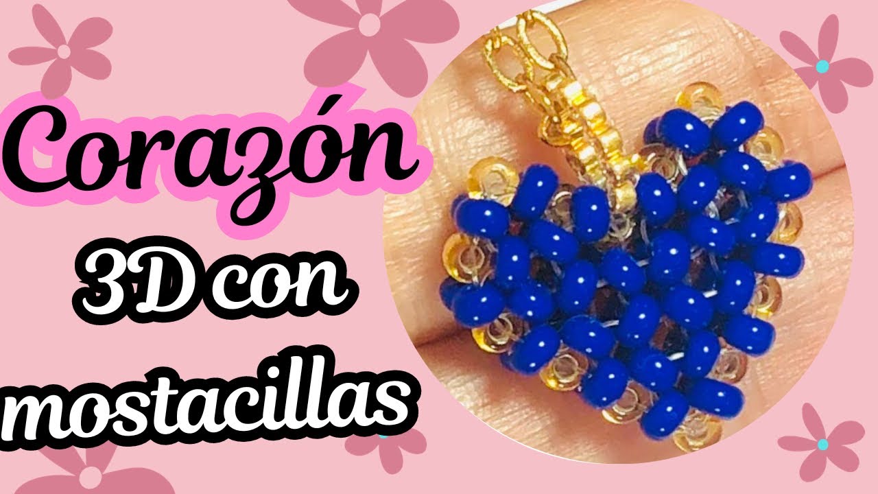 Coraz&oacute;n 3D mostacillas/f&aacute;cil/coraz&oacute;n para principiantes
