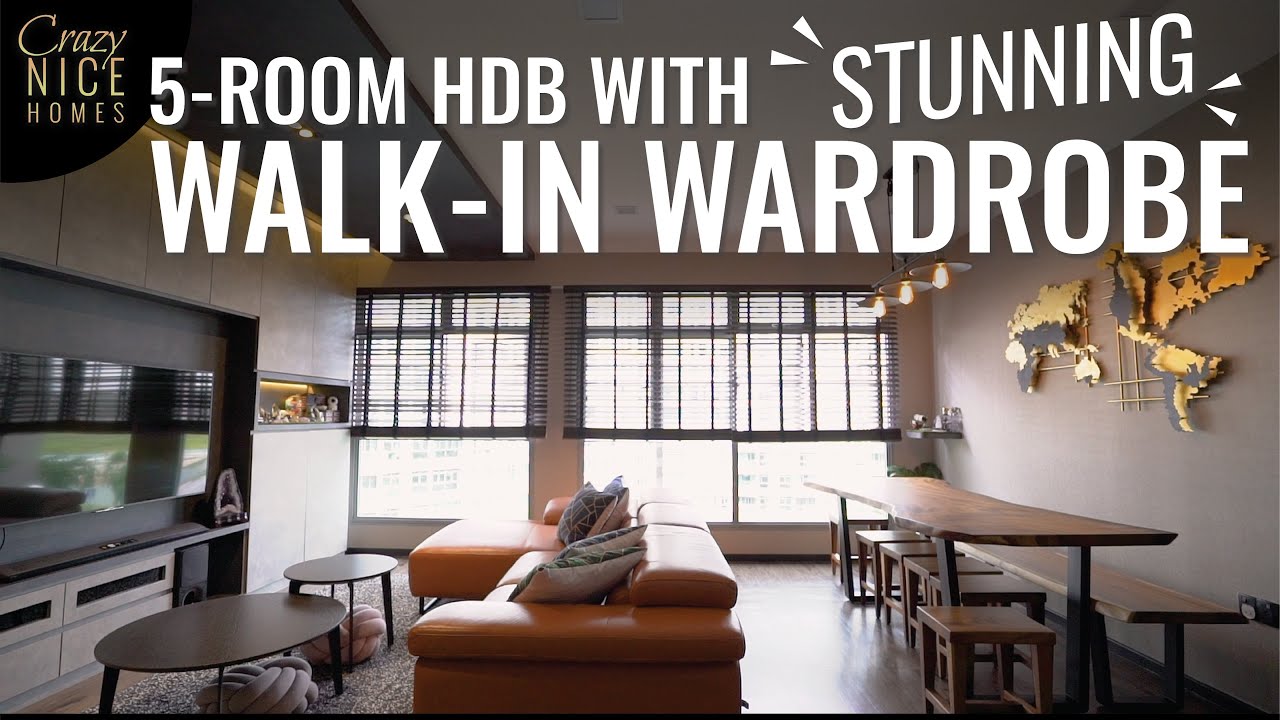 Explore A Trendy Modern Contemporary Home With An Impressive 3.2m Bar | HDB Home Tour