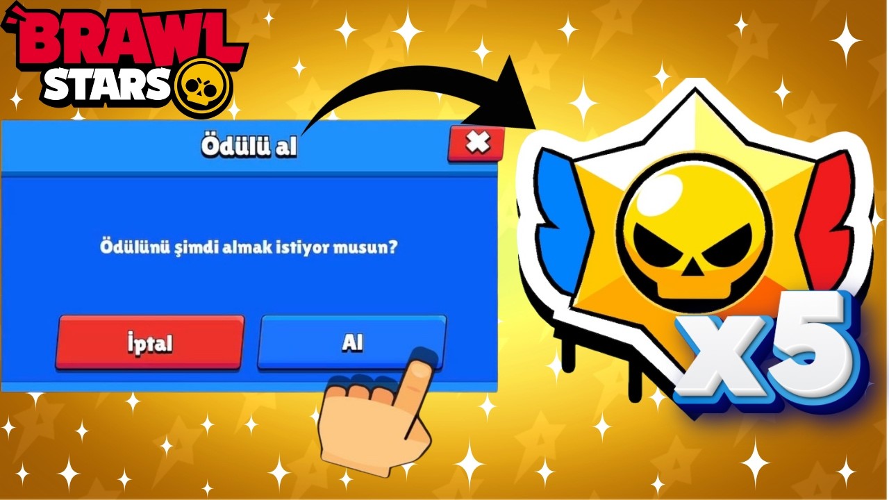 Brawl Stars ÜCRETSİZ x5 Aşamalı Star Hediyesi?!🔥
