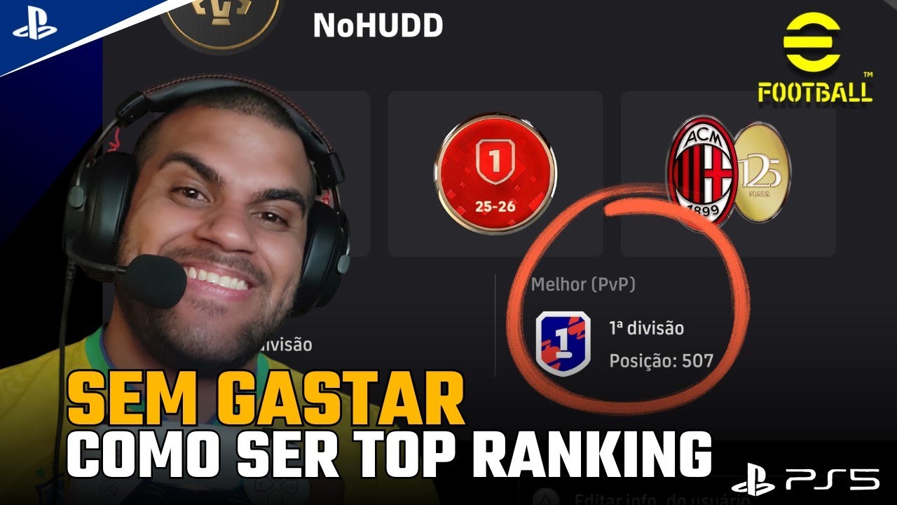 COMO SER TOP RANKING GLOBAL COM UM TIME FREE NO eFOOTBALL 2026!