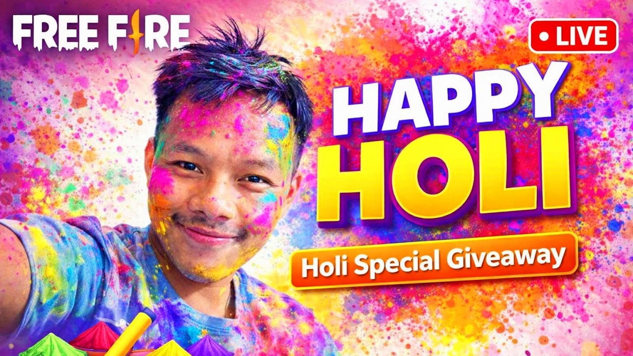 FREE FIRE LIVE 🔴 HOLI  SPECIAL - GIVEAWAY - Diamonds  💎 Esewa 💰 #freefire #tondegamer