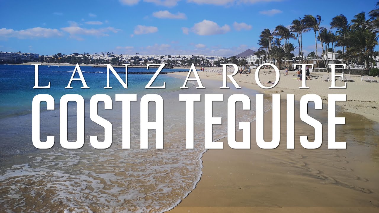 Costa Teguise, Lanzarote: Beach, Town & Nightlife | 4k