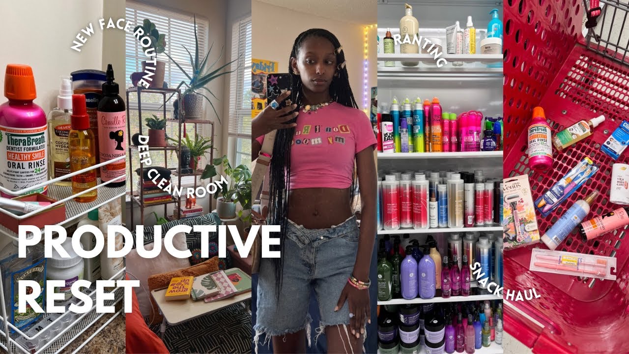 productive reset : being a hoarder lol, shopping haul, new face routine, snack tray, deep cleaning