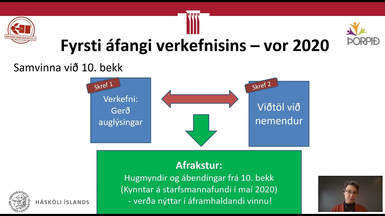Kynning á Verkefninu Þátttaka er samvinna á Menntakviku