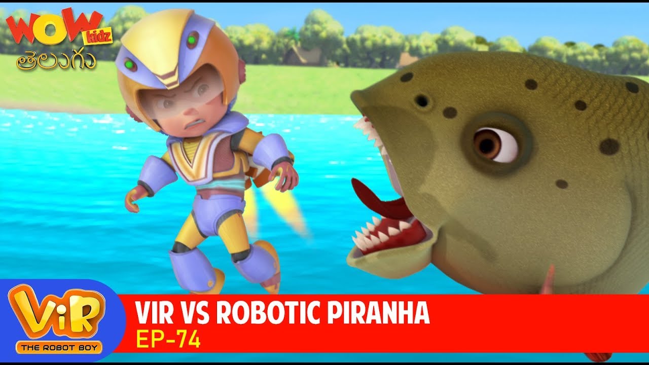 Vir: The Robot Boy Cartoon In Telugu | Telugu Stories | Wow Kidz Telugu | Robotic Piranha