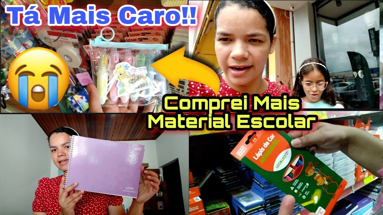 😱TIVE QUE COMPRAR MATERIAL ESCOLAR DE NOVO|MOSTREI TUDO!!
