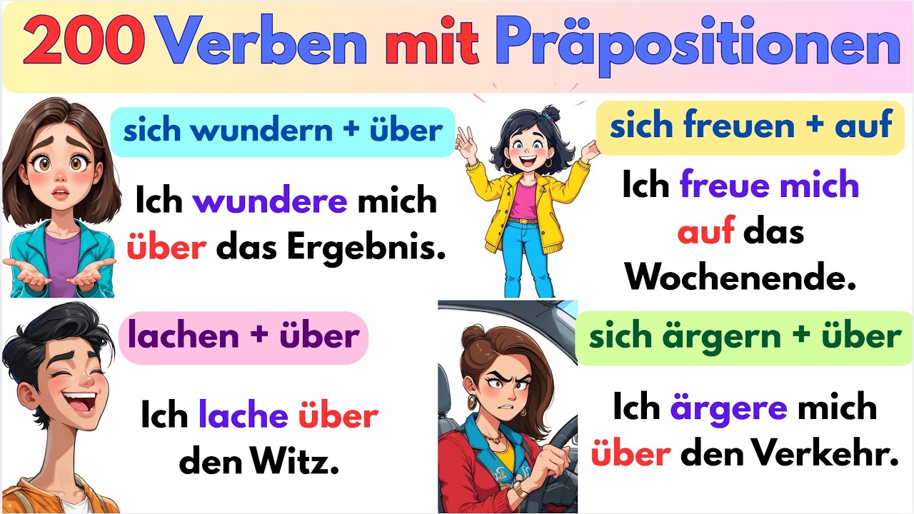 🎯 Verben + Präpositionen lernen | ✅ Mit echten Beispielen