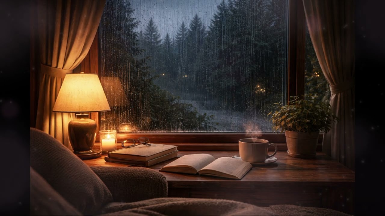 Heavy Rain by the Window | Soft Piano for Sleep, Calm Nights & Deep Rest