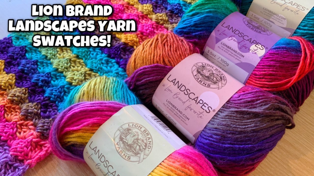 Образцы пряжи Lion Brand Landscape Yarn — протестировано на устойчивость к стирке и сушке #LionBrand