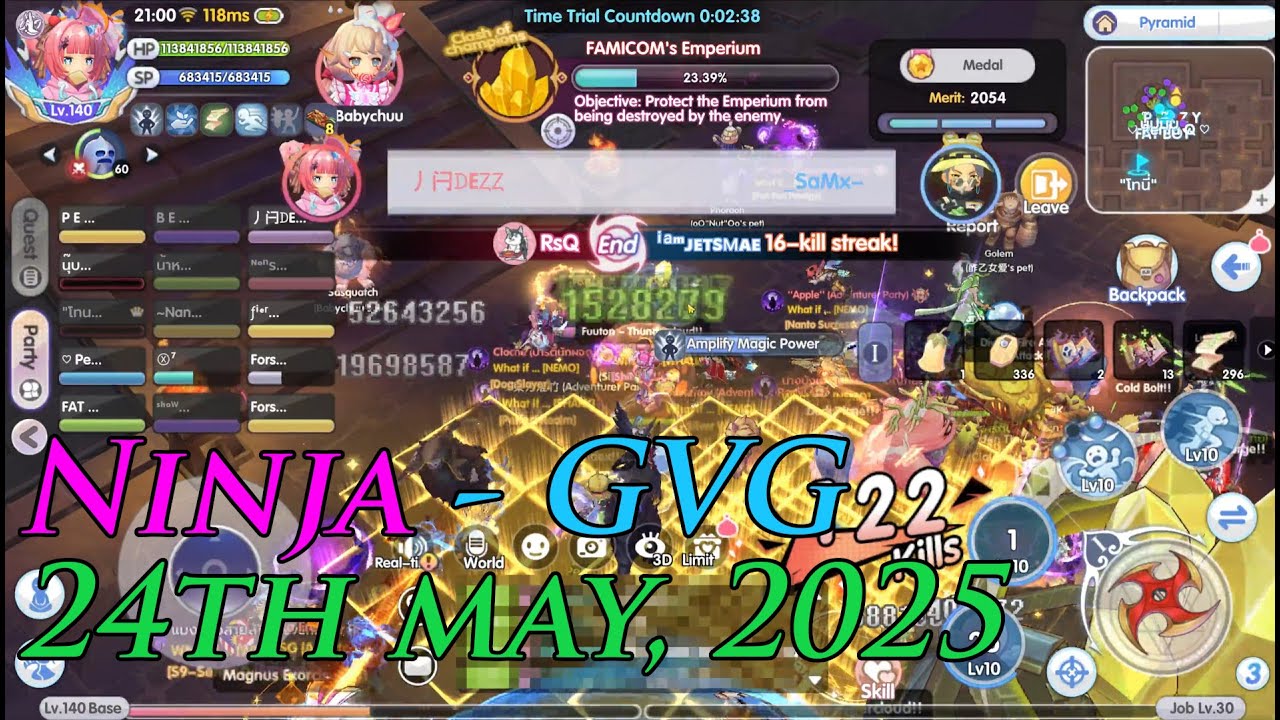 Ninja - GVG 24th May 2025 | rox | Ragnarok X: Next Generation