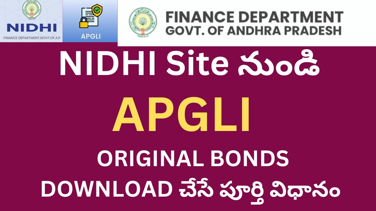 💐How to Download APGLI Bonds from NIDHI Site APGLI BONDS DOWNLOAD PROCESS 💐