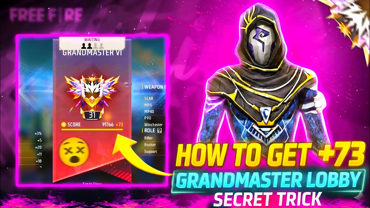 Hot to Get 73 Plus in Grandmaster Lobby 😱 SECRET TRICK EXPOSED🔥 |AAYAN999 #freefire #grandmasterpush