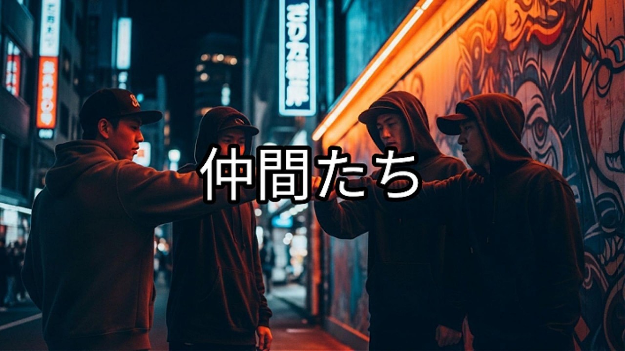 FROSTMC의 에너지 넘치고 파워풀한 랩과 BEATMAKER의 격렬한 트랩 비트가 융합된, 우정과 팀워크를 노래하는 일본 힙합 트랙입니다.동료와의 유대, 함께 성장하는 기쁨,