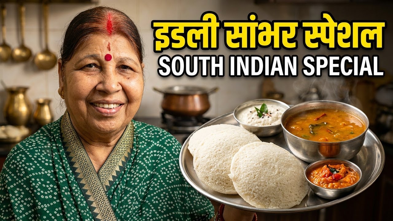 इडली सांभर और नारियल चटनी बनाने का आसान तरीका | Idli Sambar and Coconut Chutney | #vivekbhardwaj