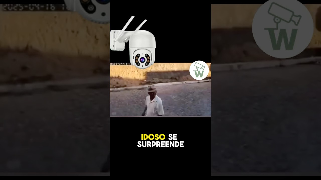 Idoso se surpreende com c&acirc;mera seguindo ele!