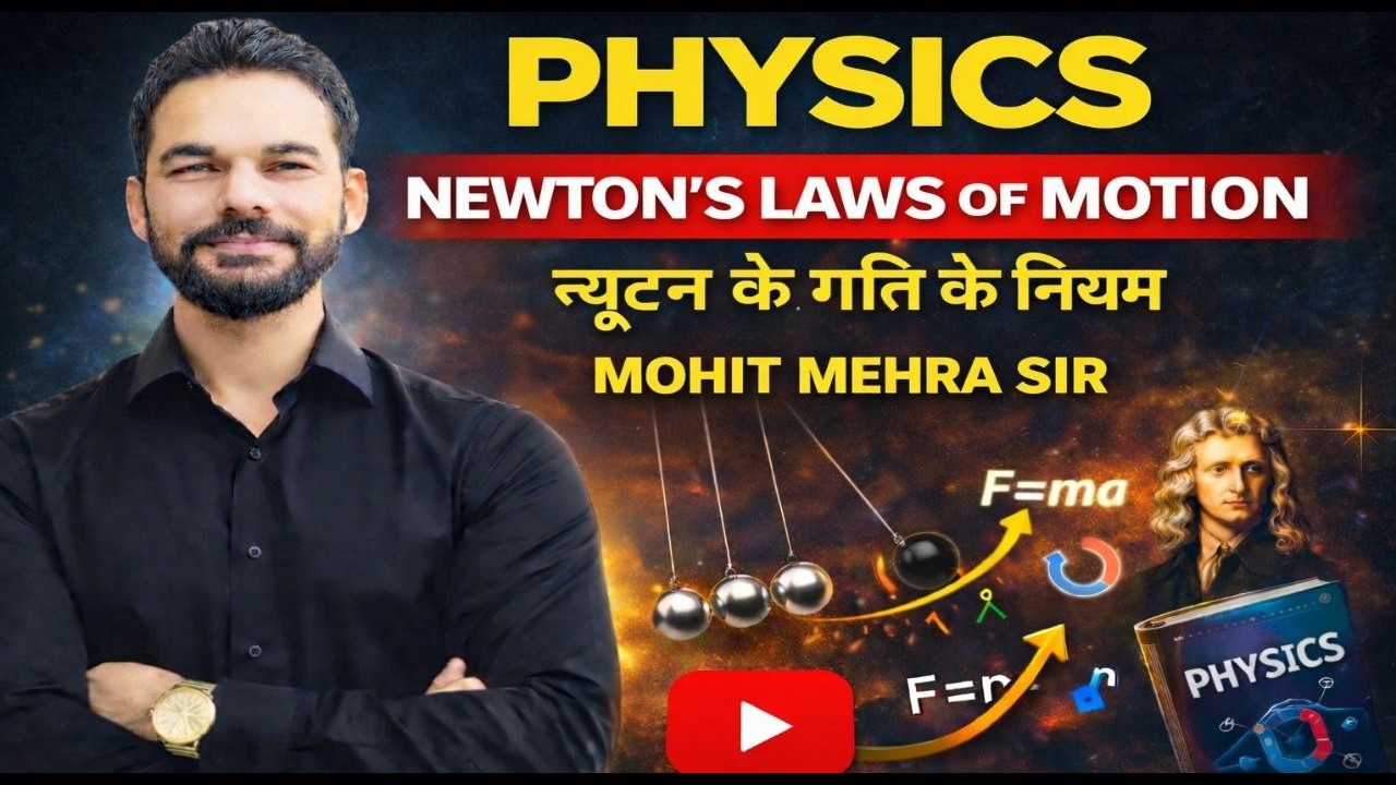 Newton’s Laws of Motion in One Shot 🔥 | Complete Physics for Exams | ENB Classes | By Mohit Mehra