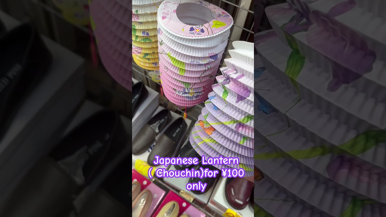 Japanese Chouchin ( Paper Lantern) for &yen;100 only in Tenroku Shotengai ( Shopping Street)