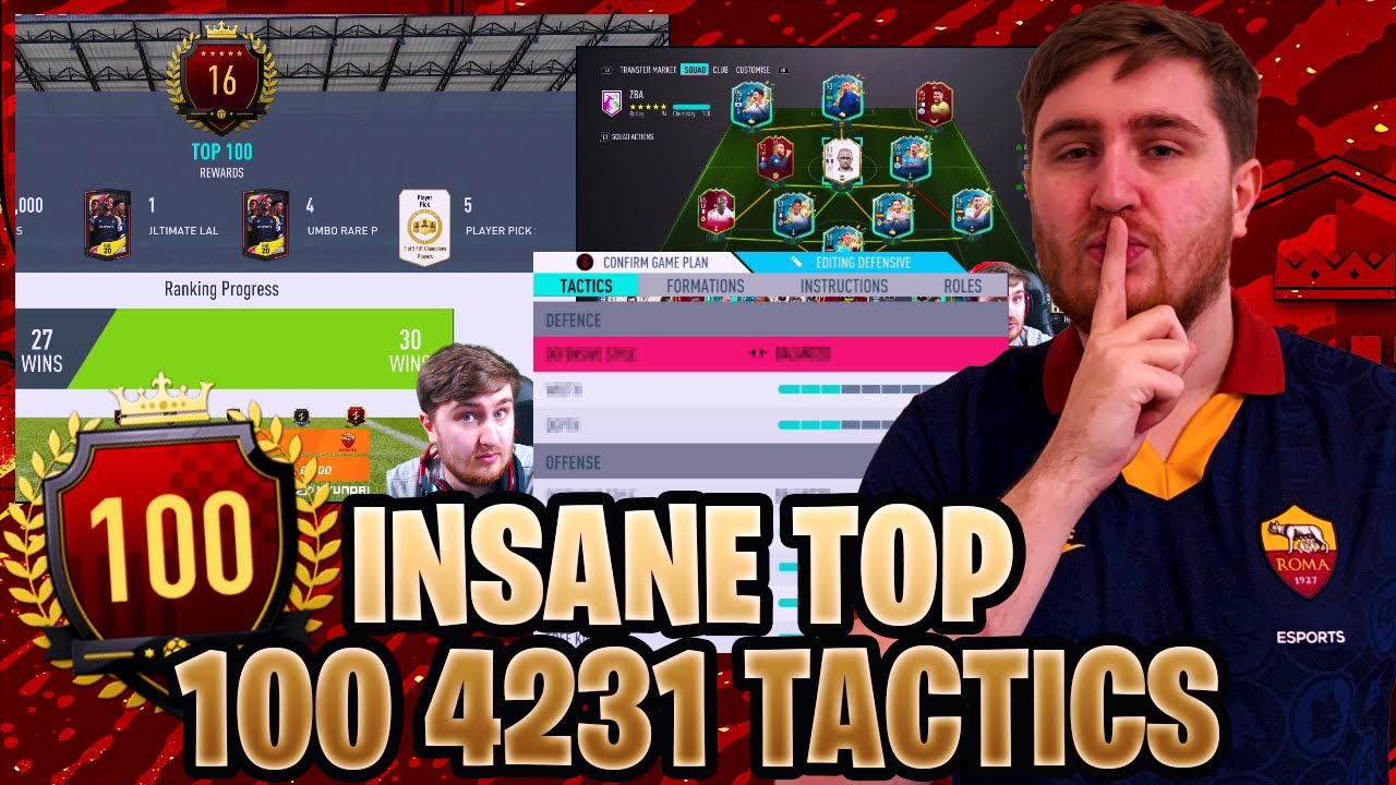 FIFA 20 INSANE 30-0 4231 TACTICS! BEST 4231 + 442 TACTICS/INSTRUCTIONS! 4231 GUIDE - 442 GUIDE