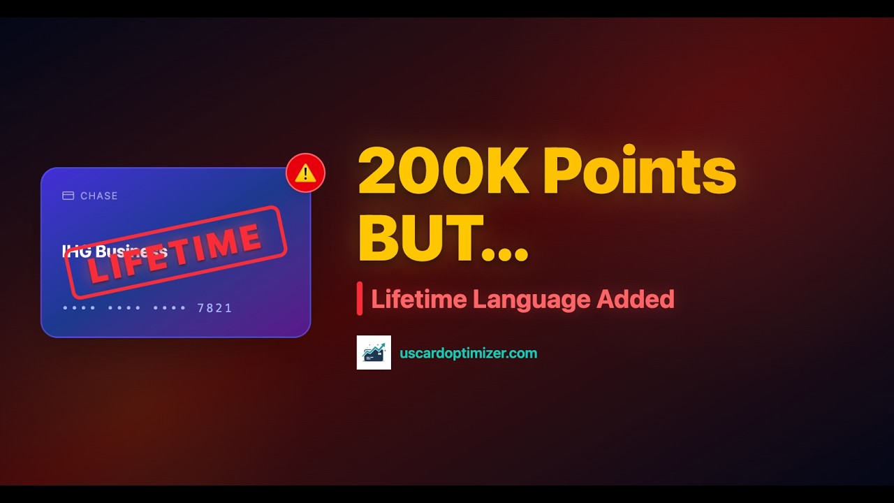 IHG Business Card 200K Points &mdash; But There's a CATCH (Lifetime Language)
