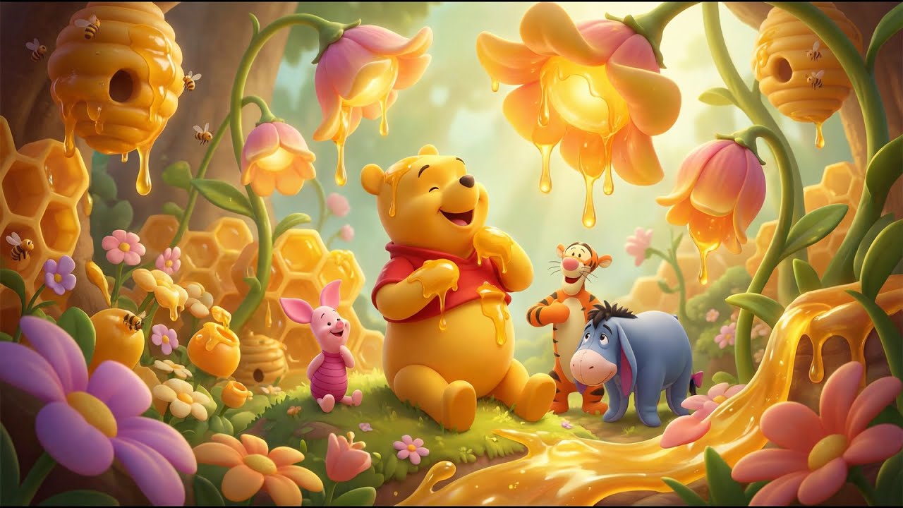 Golden Honey Wonderland 🍯🌿|  A Day Full of Smiles | Winnie the Pooh Animation