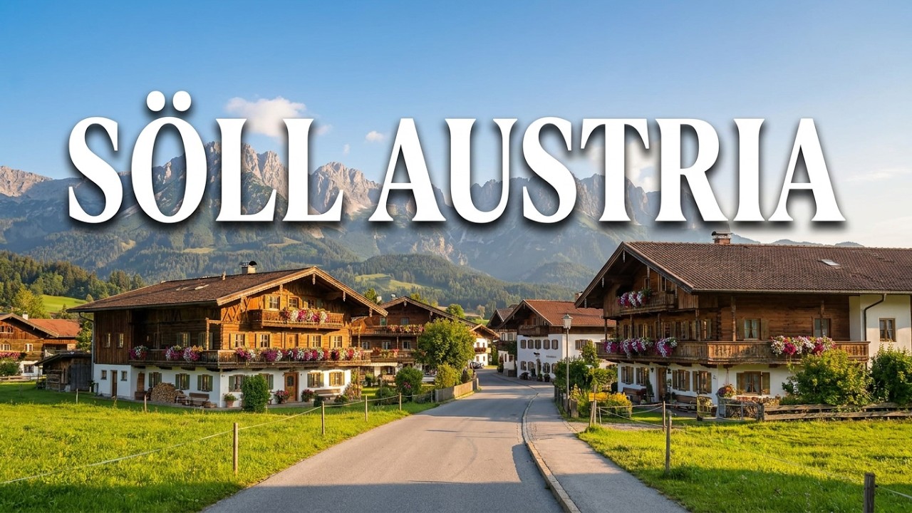 S&ouml;ll Austria Walking Tour 🇦🇹 | Beautiful Alpine Village | 4K Natural Sounds