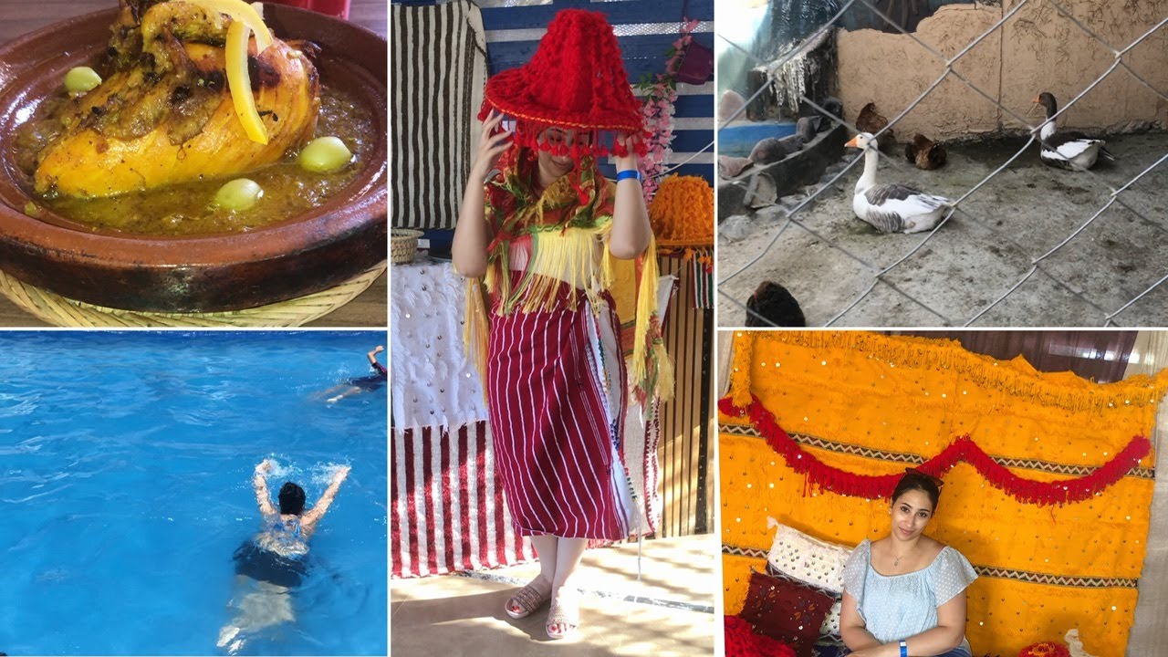 اكتشفوا معايا فيرمة جنان الياسمين بالعرجات فضاء متكامل🏊🏻‍♀️🍔🤹🏻‍♀️كيفاش داز نهارنا من صباح حتى الليل🌑