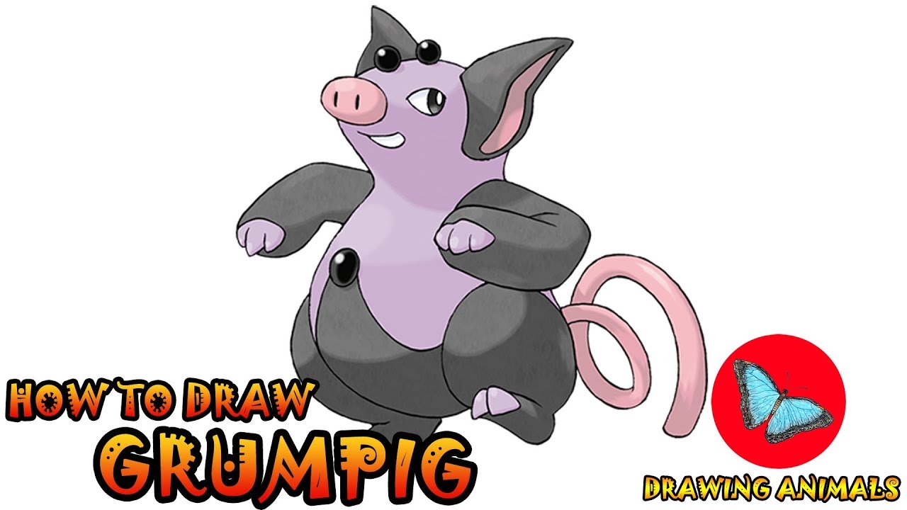 How To Draw Grumpig Pokemon | Coloring and Drawing For Kids