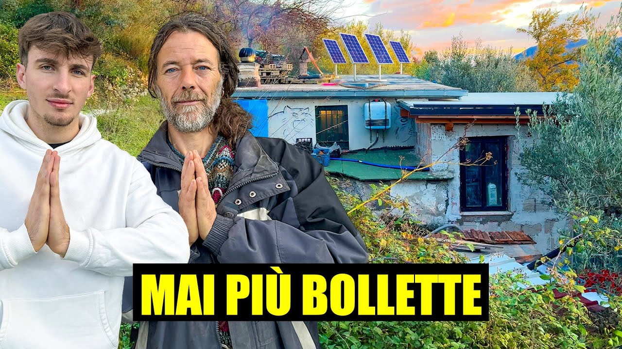 Vivere SENZA BOLLETTE con POCHI SOLDI Isolato in Montagna: 24 ore in AUTOSUFFICIENZA