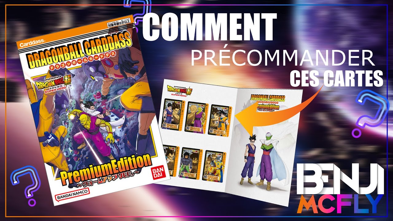 LE FILM DRAGON BALL SUPER SUPER HERO A DROIT A SON FEUILLET DE CARTES CARDDASS !