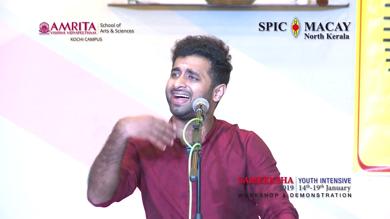 SPIC MACAY - Sameeksha 2019 - CARNATIC Vocal Music by Vivek Moozhikkulam