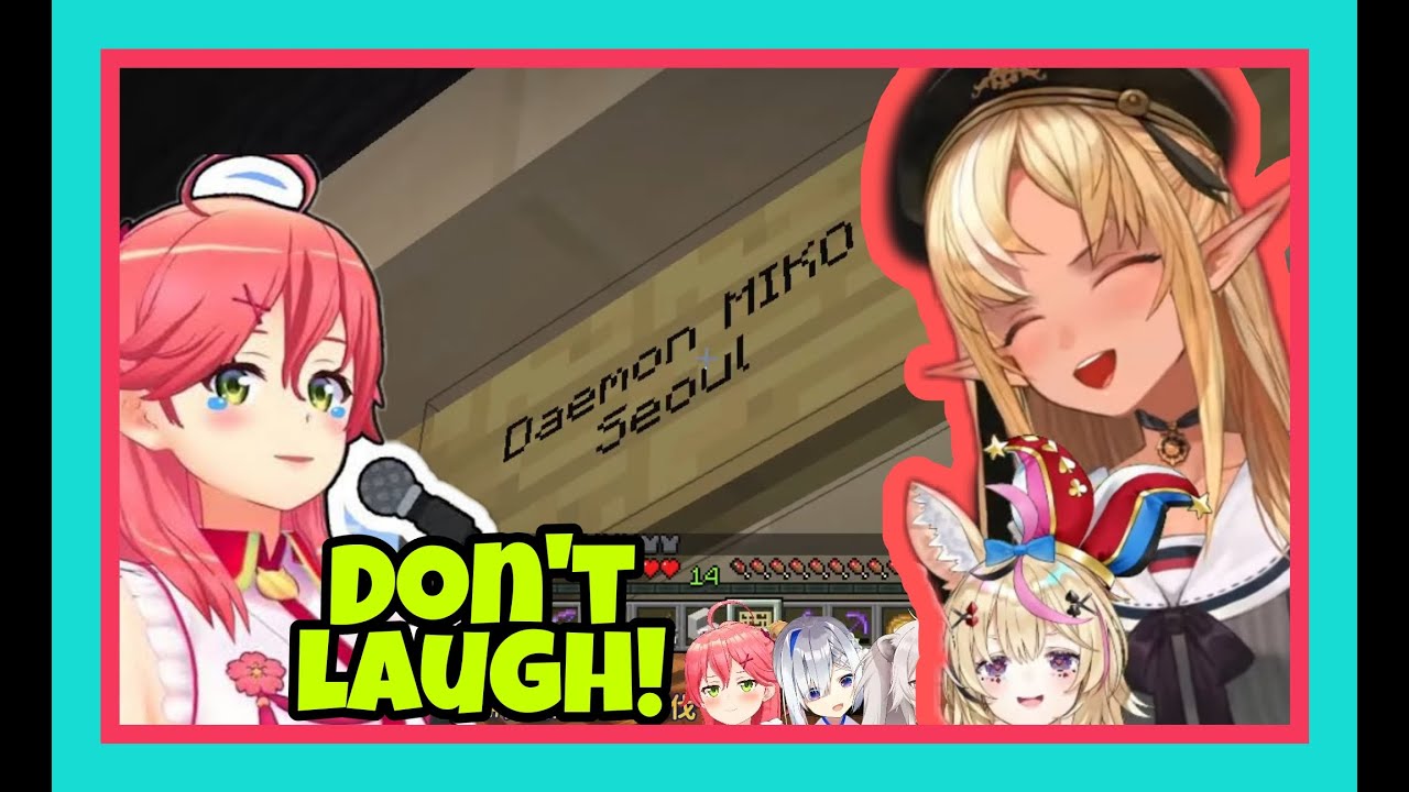 Shiranui Flare Laugh So Hard With Miko's Naming Sense | Minecraft [Hololive/Eng Sub]