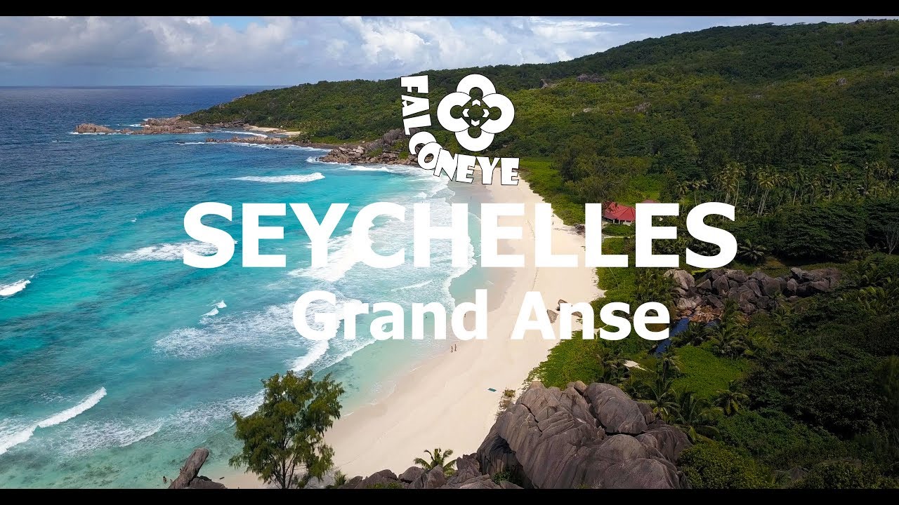 Seychelles La Digue Grand Anse 4K drone