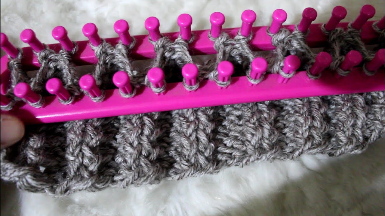 loom knitting #1... Box stitch pattern ♥️ | Long Loom Tutorial #knittig #crochet