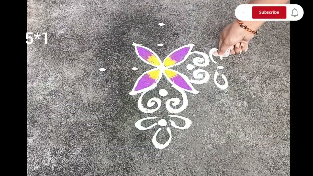 Latest Colorful Rangoli Design 2026 🌸 | Simple Muggu for Festivals & Daily Use | Easy Kolam Tutorial