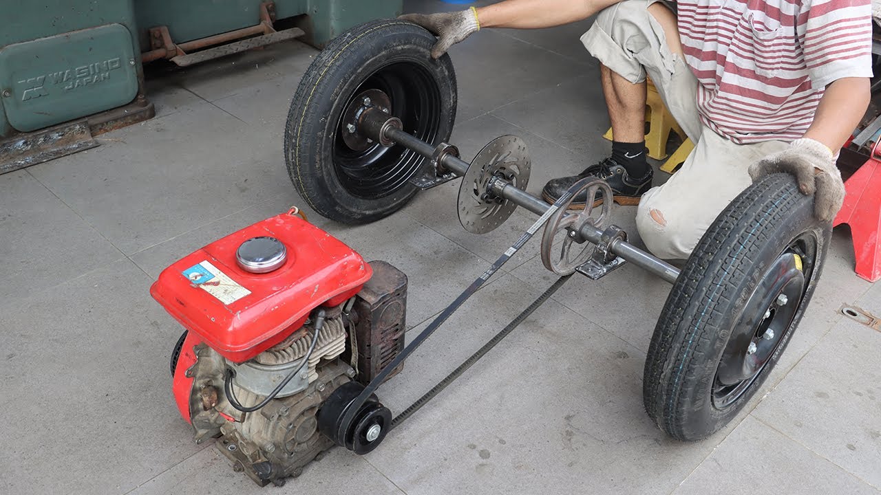 It So Cool!! DIY Go Kart With Belt Drive From Gasoline Engine