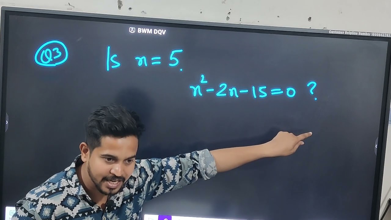 QUADRATIC EQUATIONS LECTURE -4 CLASS 10TH MATHS ICSE(Exercise 5A,All Questions from 1 to 6)